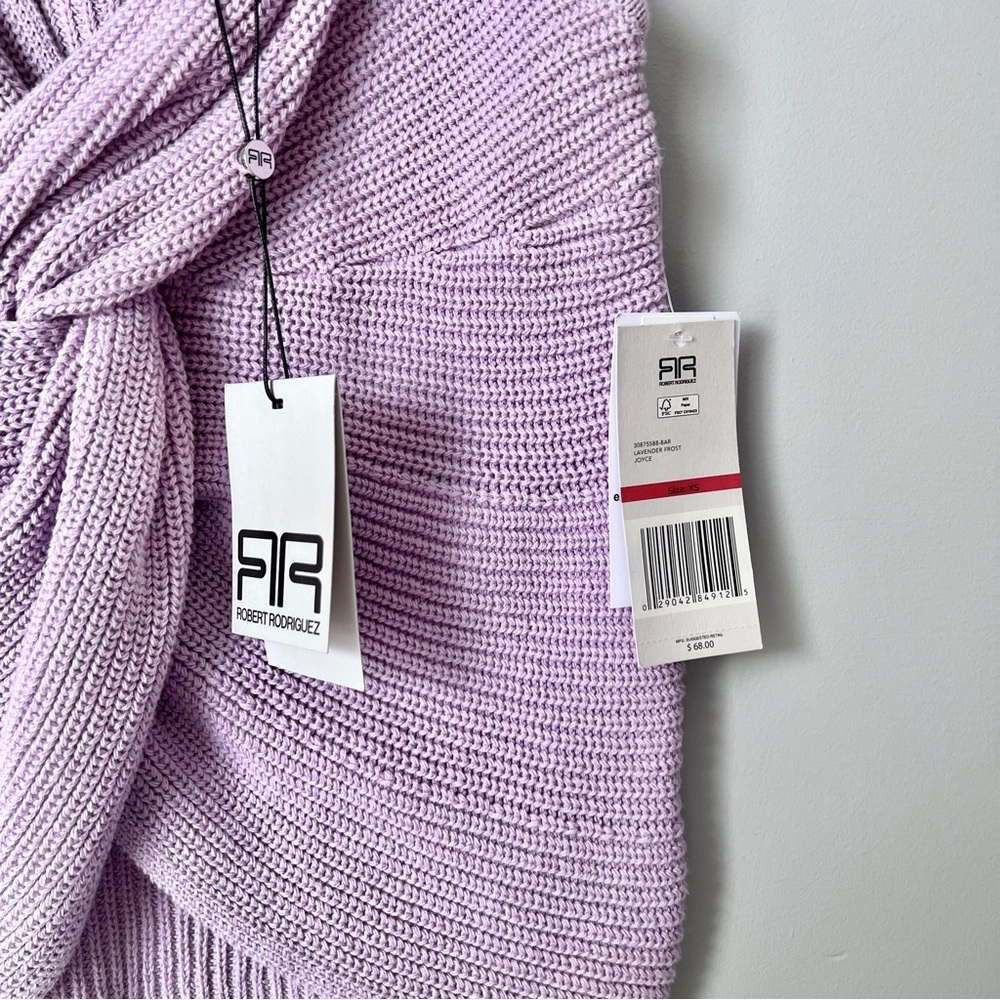 Robert Rodriguez Joyce Twist Front Knit Sweater Tank | Lavendar Frost | XS - Picture 5 of 9